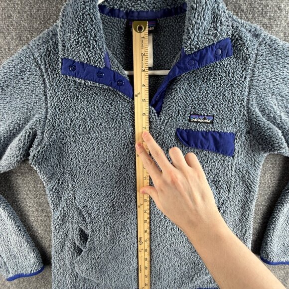 Patagonia Fleece Jacket Women Blue 1/4 Snap Small Soft Pullover Polyester Adult - Picture 4 of 16